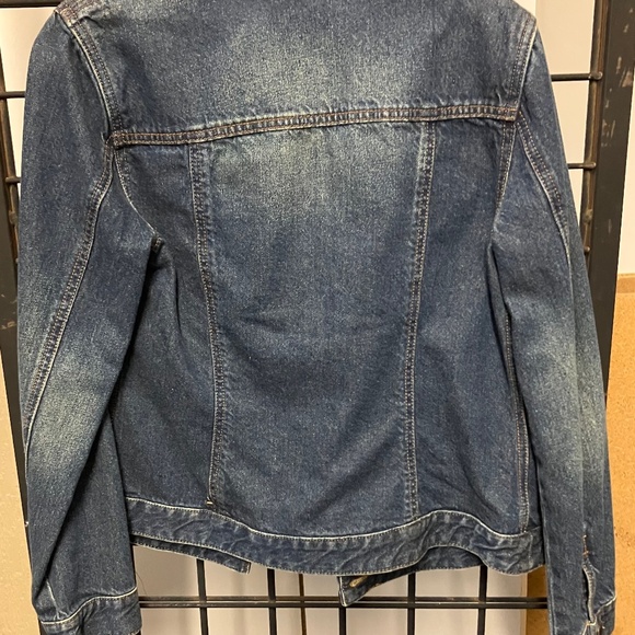 Denim jean jacket with faux fur collar Chico  size 0 or Xs - Picture 2 of 9